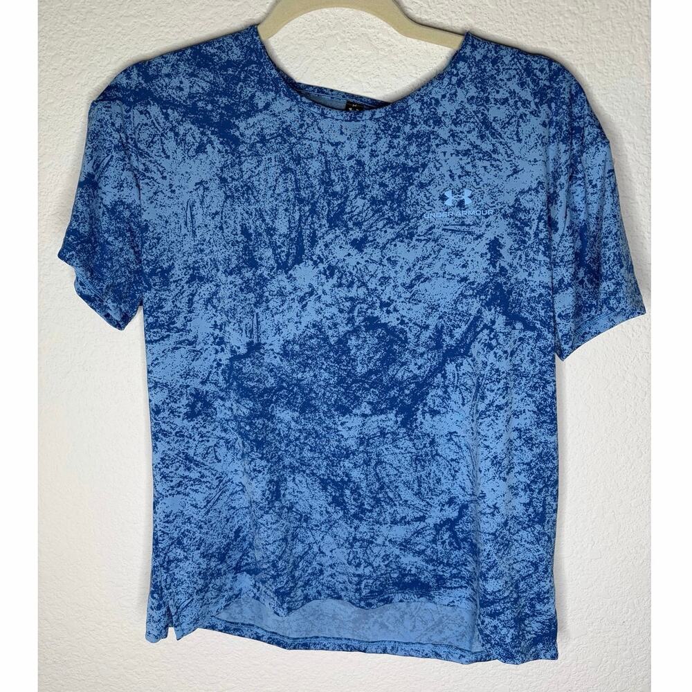 NWOT Under Armour Blue Tie Dye Dry Fit Shirt Womens size small
